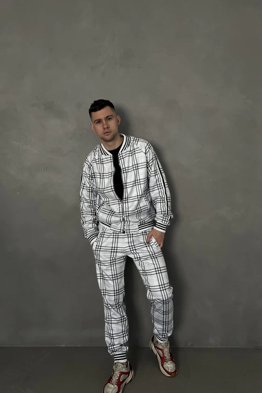 Plaid Tracksuit Men's - Checked Tracksuits for Men - MarryN