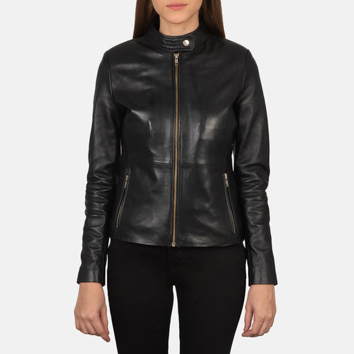 Black Leather Jacket - Black Leather Biker Jacket - MarryN